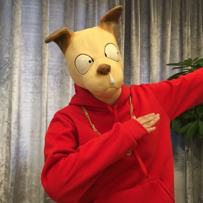 狗头套人戴面具搞笑可爱cos动物抖音同款网红男女学生直播舞会年