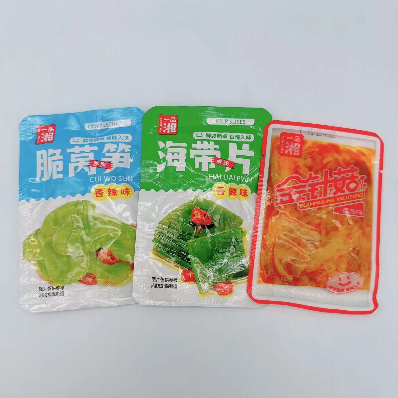 一品湘香辣金针菇湖南脆莴笋特产海带片麻辣即食下饭菜开胃泡菜