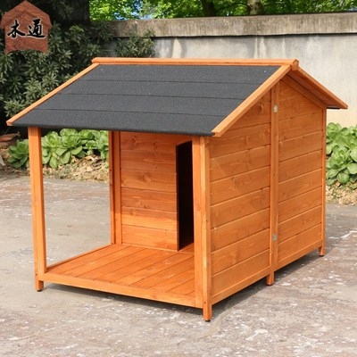 木质户外防雨小型犬狗窝狗房子实木猫狗床宠物屋室内木制犬舍狗窝