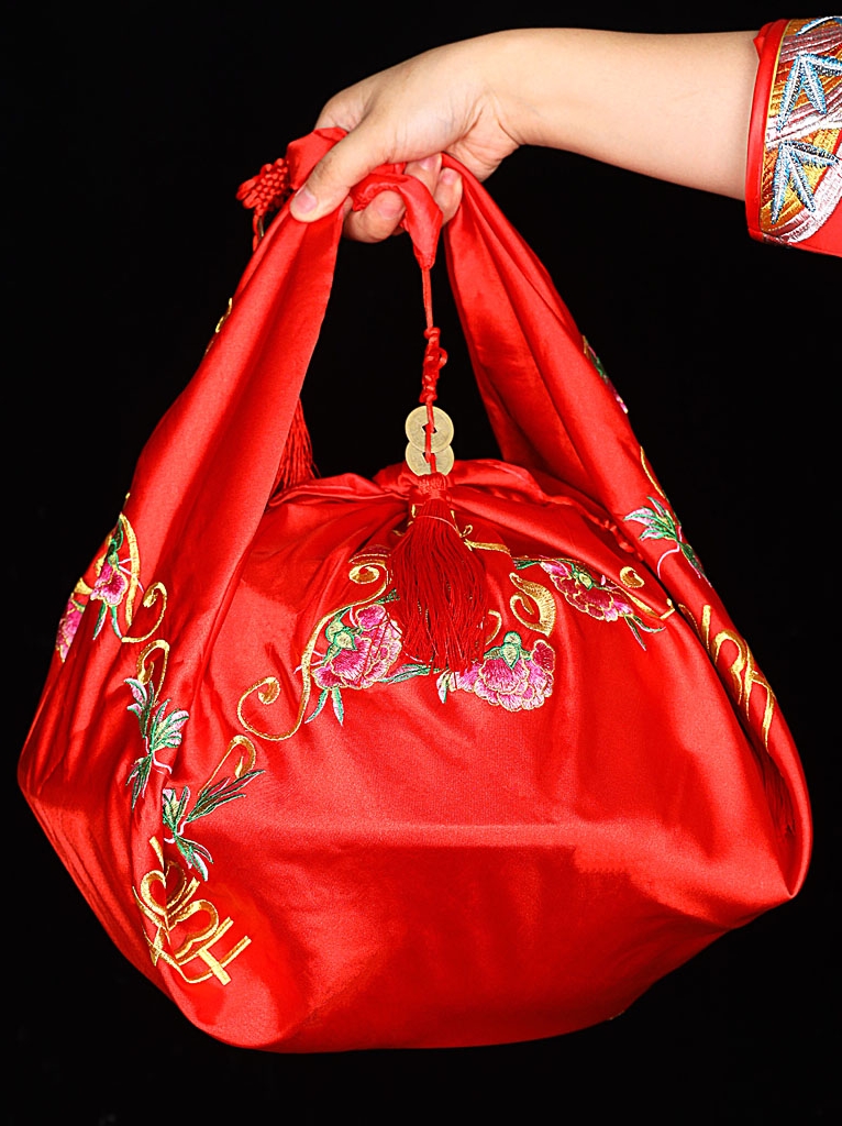 红包袱皮结婚用女方陪嫁包裹红布喜盆大号嫁妆高档一对婚庆婚礼的