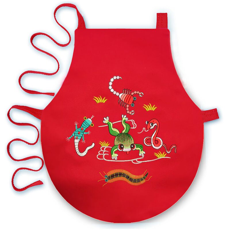 婴儿五毒肚兜宝l宝裹肚新生儿童护肚红色小孩兜兜纯棉夏护犊i子神