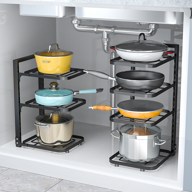 厨房下水槽置物架家用多功能橱柜灶台