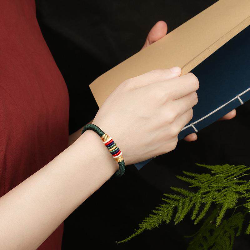 j24739手绳手缘月石五行金木水火土金刚结男女平岁安化太岁解欢乐