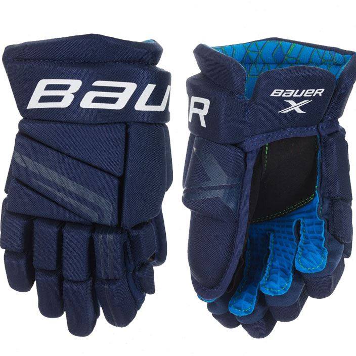 新款bauerx冰球手套鲍尔儿童青少年成人初级款真冰手套护具装备