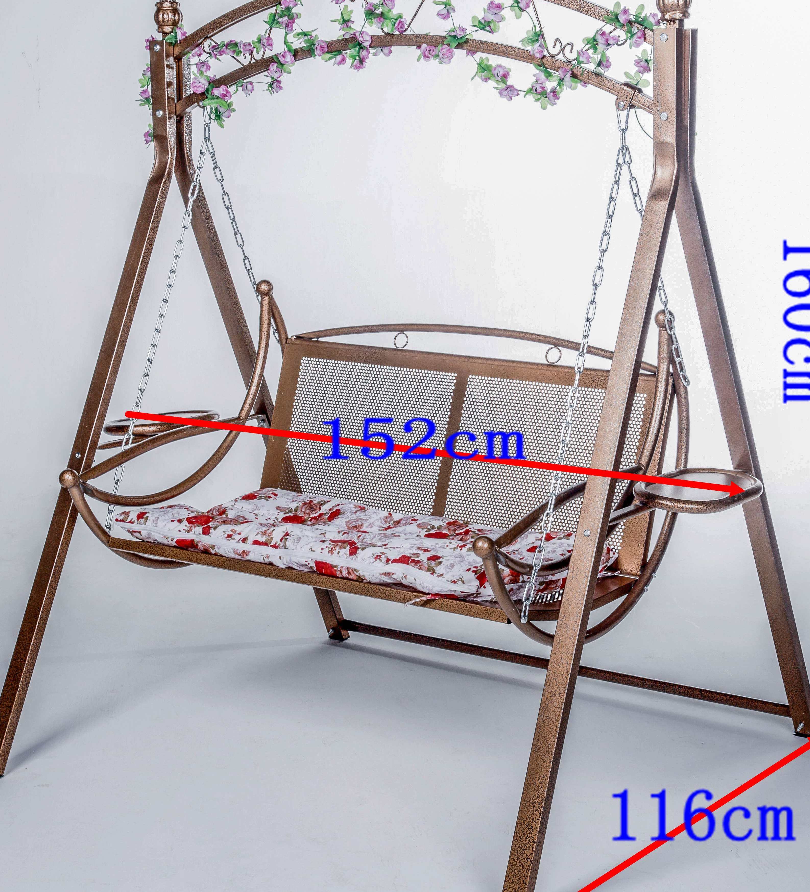 (今日10折)新款双人铁艺秋千吊床摇摇床庭院秋千室内外儿童成人吊篮户