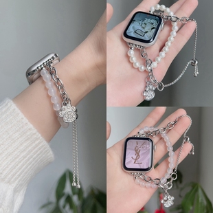 IWUJIAO适用iwatch S9 8表带apple watch7代6苹果手表带女小香风5/432/se  38/4240/44/41mm/45mm ultra 49mm