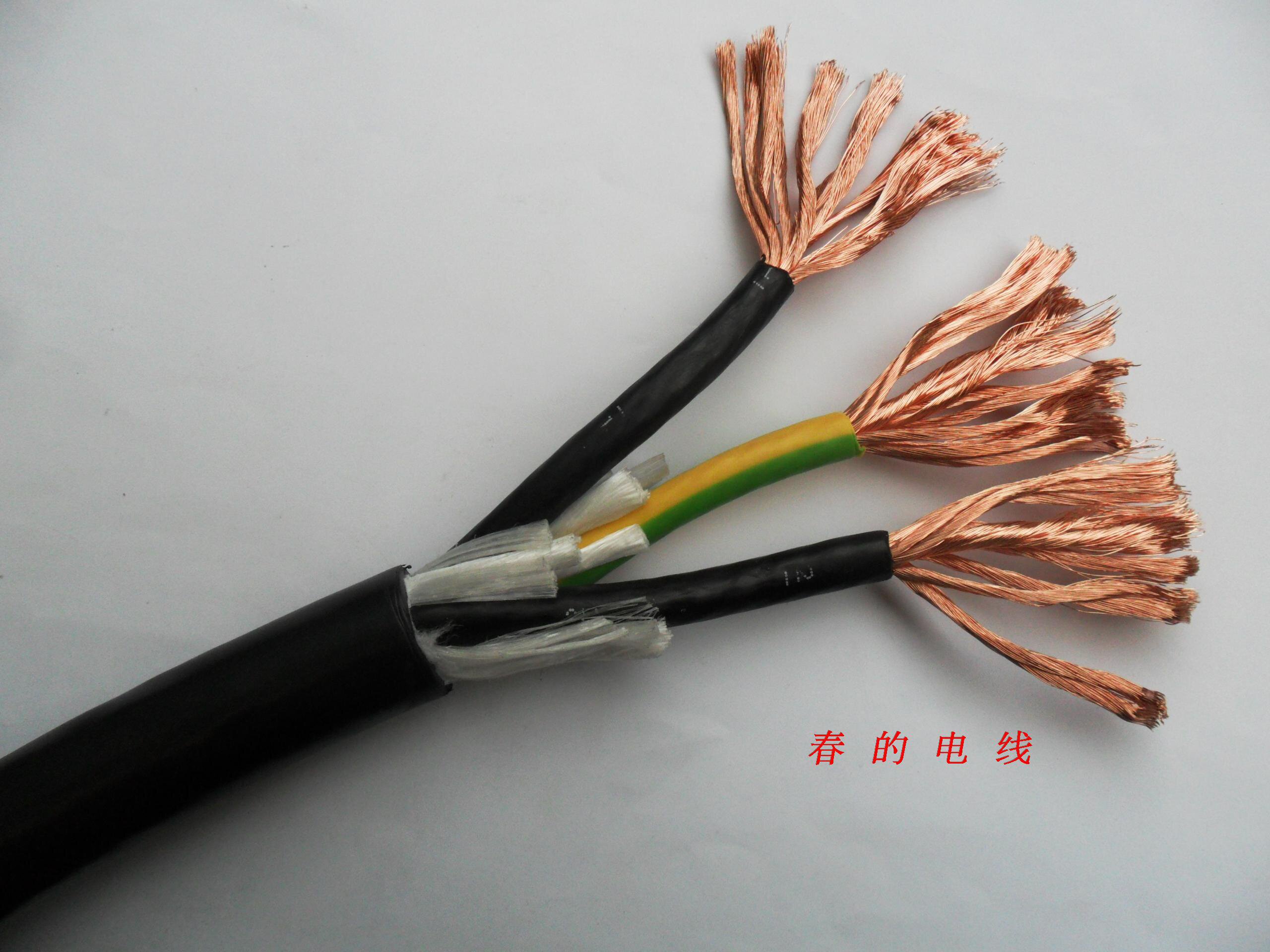 pvc塑料护套软电缆线  3芯x25平方国标纯铜电线