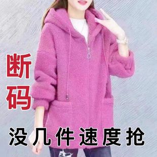 罩衣女新款冬季加绒加厚长袖女式工作服冬天加棉卫衣外套小个子的