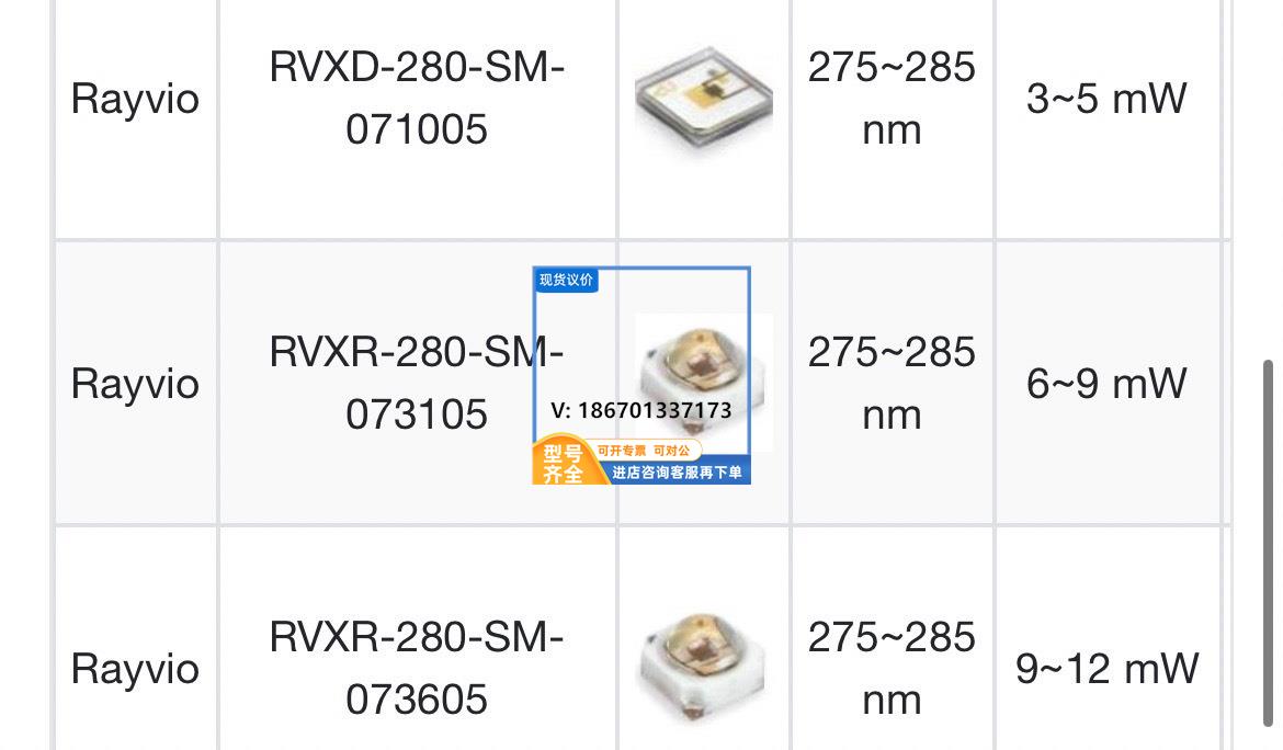 议价美国RayVio品牌UV（自己百度很牛的一家做UVC的公司）