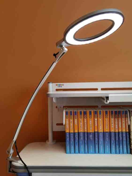 无频闪紫光激发学生阅读全光谱高显指单双s臂j微晶护眼led台灯