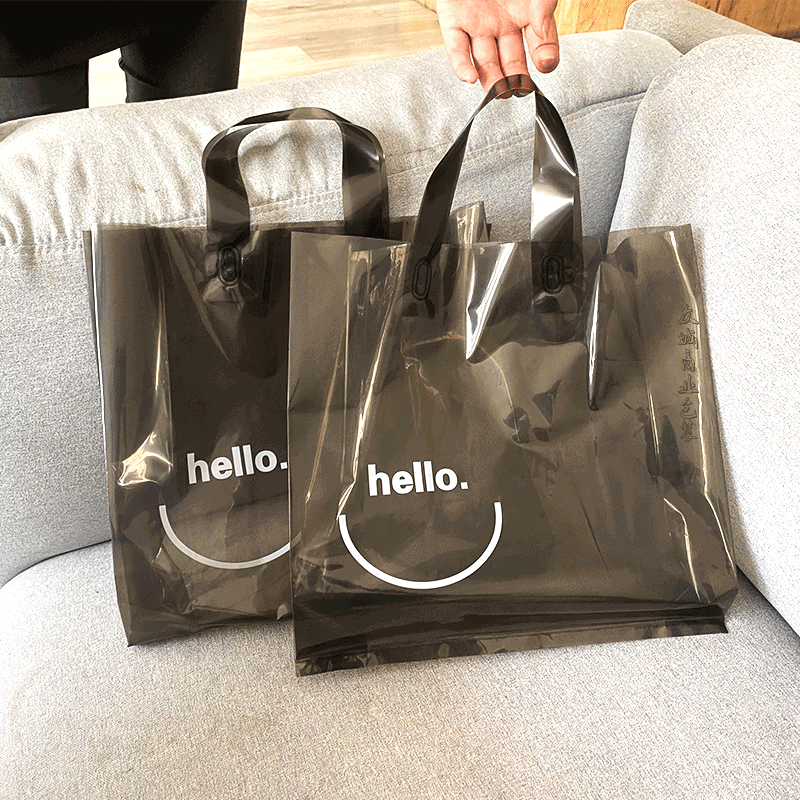 服装店手提袋礼品包装购物袋定制logo塑料透明袋童装衣服女装袋子