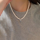 施家珍珠项链女小众设计高级小米珠配饰颈链2024年新款爆款锁骨链