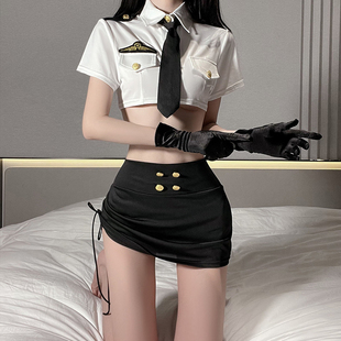 性感内衣女警制服纯欲诱惑火辣方便免脱床上套装cosplay情感趣味