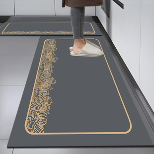 厨房地垫吸水防滑防油硅藻泥可擦免洗浴室卫生间长条脚垫门口地毯