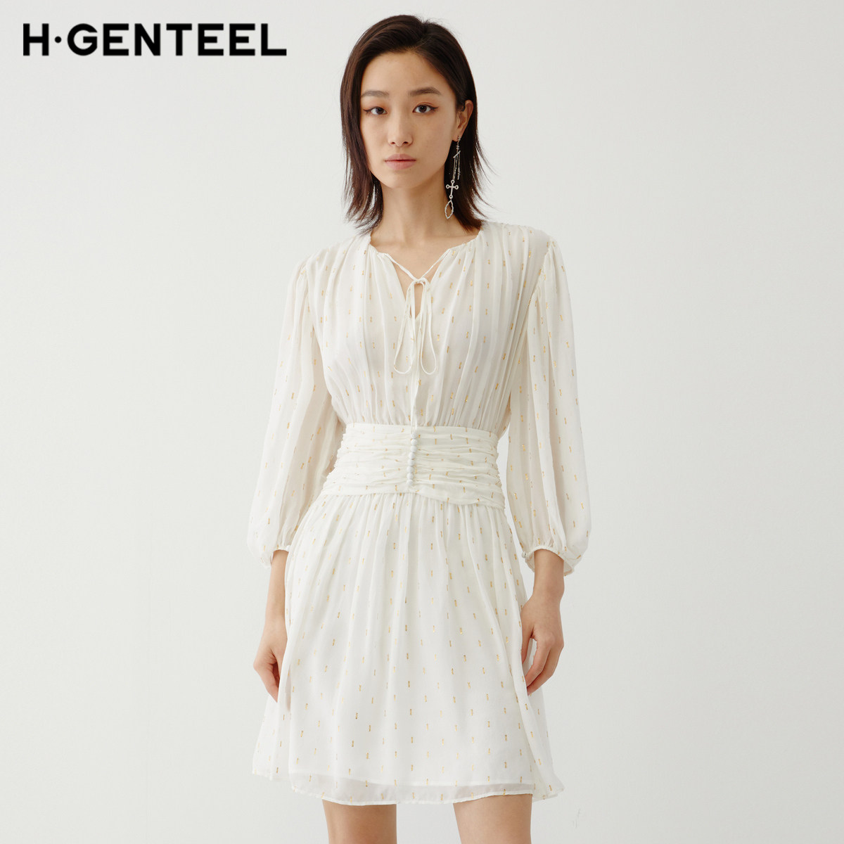 genteel荷高夏女装新品系带减龄帅气西装式连体裤gua22450682已售3