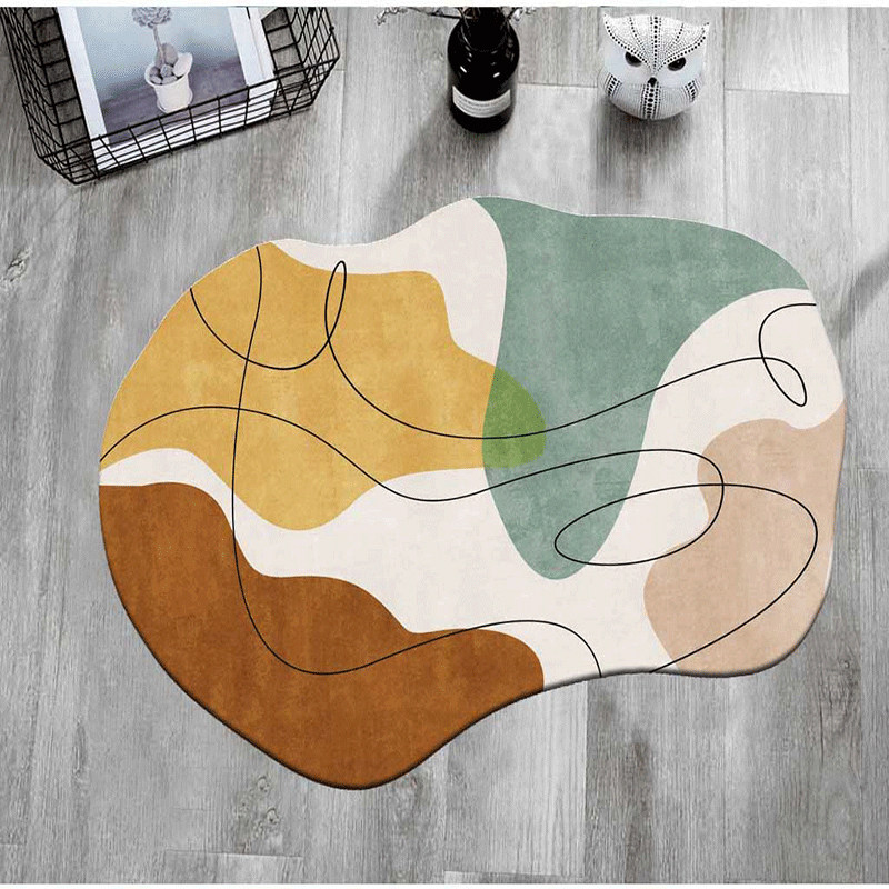异形地毯客厅高级轻奢地垫沙发茶几毯现代简约北欧卧室床边毯门垫