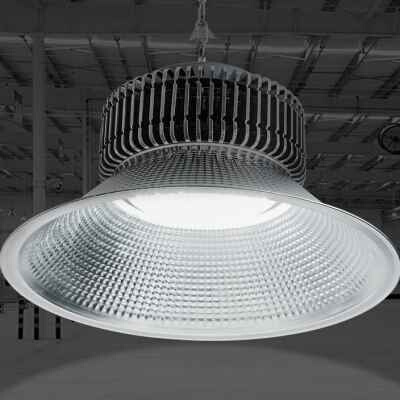 led鳍片工矿灯厂房灯仓d库车间照明超亮工厂灯罩吊链节能球场天棚