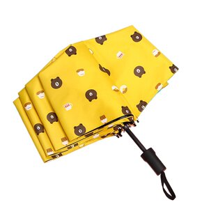 晴雨伞黑胶反向成人全自动太阳伞卡通折叠男q女通用三折伞d碰击布
