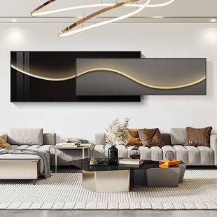 轻奢客厅沙发装饰画现代简约意式抽象背景墙叠加挂画极简卧室壁画