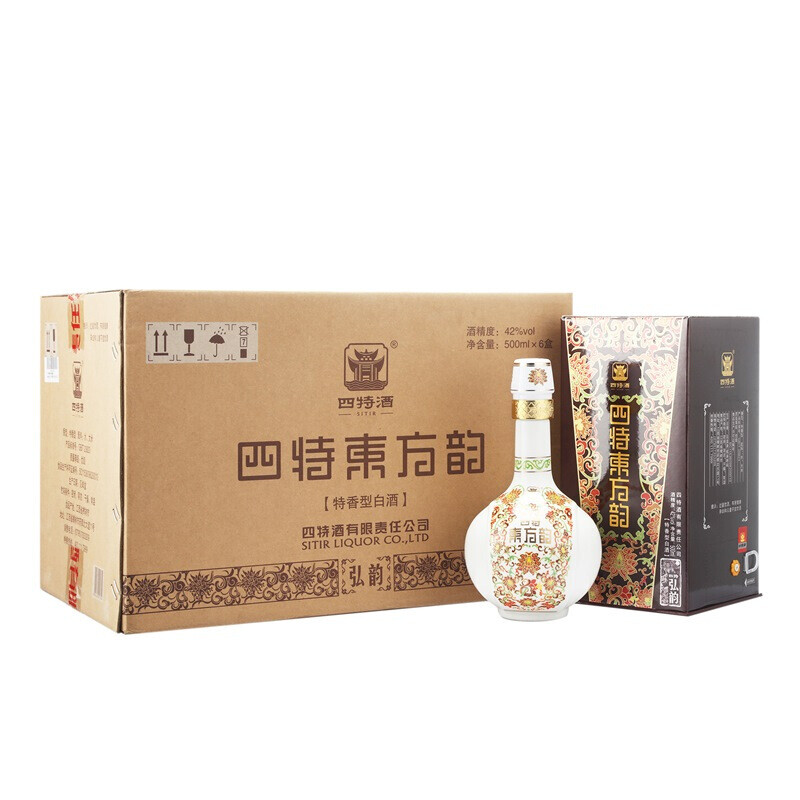 【酒厂直供】江西四特东方韵弘韵42度 500ml*6瓶特香型纯粮食白酒