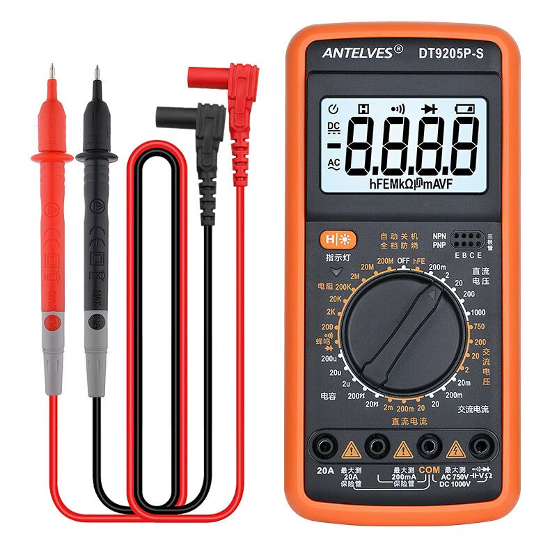 沃科博新款DT9205A高精度数显万用表数字多功能家用防烧电工维修