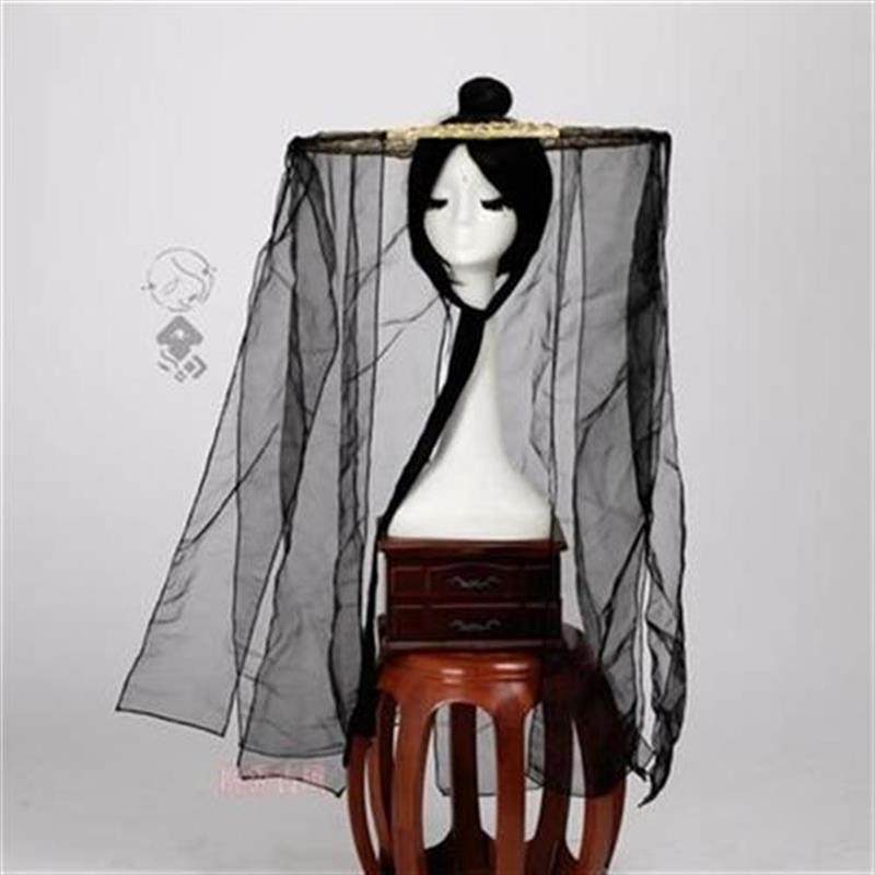 服古装斗笠帽珠帘斗笠古风圡x夳b流苏防晒超仙面纱带纱帽子女纱帽