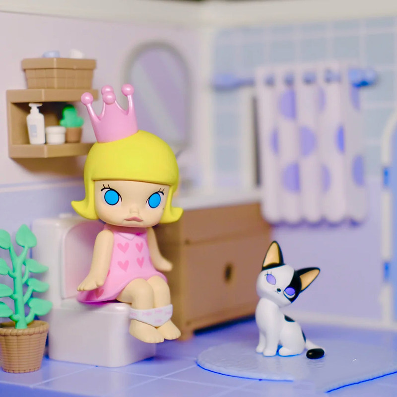 popmart泡泡玛特molly的一天盲盒整套茉莉确认款泡泡浴新濮