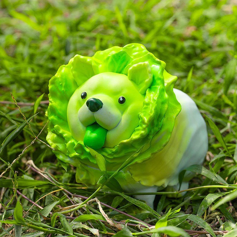 菜狗挂件白菜狗手办粉色菜狗系列菜狗模型开花菜狗摆件车载生日礼
