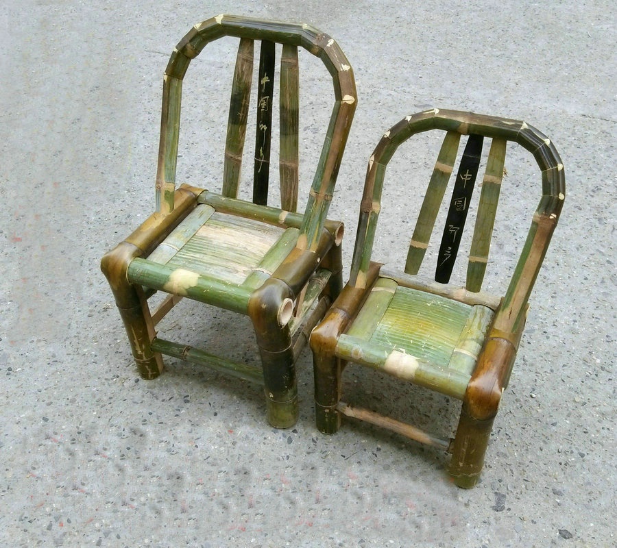 竹椅子靠背椅老式竹制竹编小竹椅手工家用竹制品家具竹子制品椅子