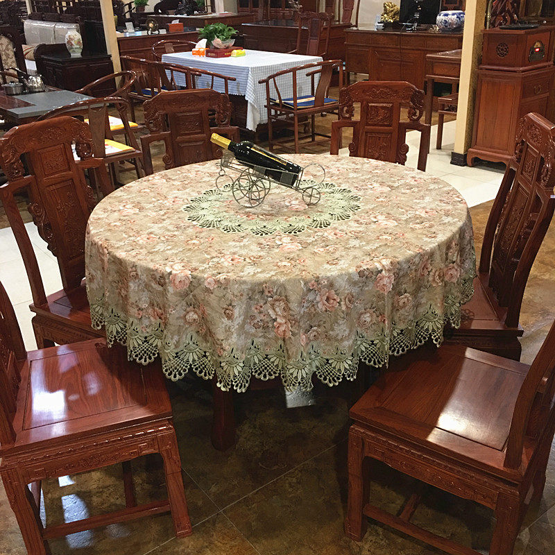 红木餐桌桌布圆桌中式优惠券爱比价妈妈