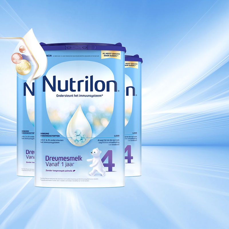 荷兰牛栏 诺优能婴幼儿配方牛奶粉原装进口4段12-24个月800g/*3罐