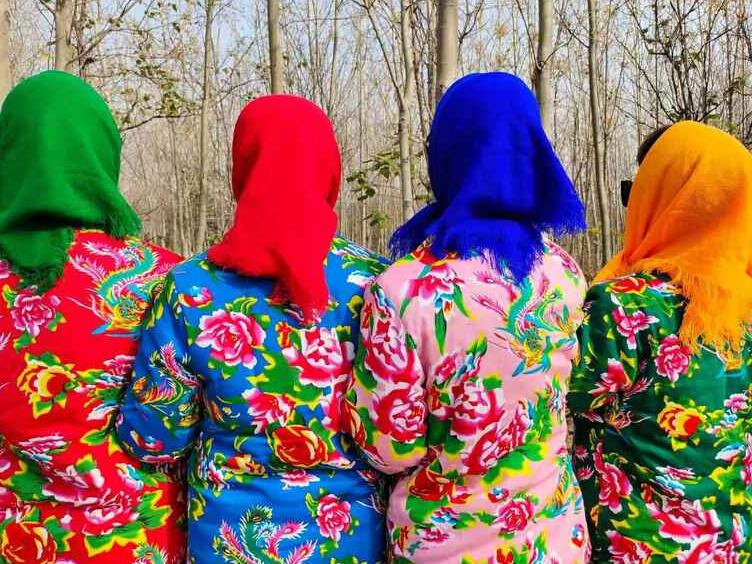 中国风东北大花棉袄东北大花布丝绵棉袄男女加厚冬季棉服手工棉