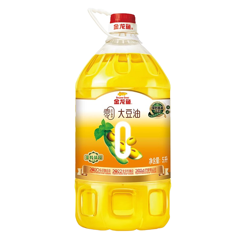 金龙鱼 精炼一级大豆油5L/桶色拉油食用油优质大豆油营养健康家用