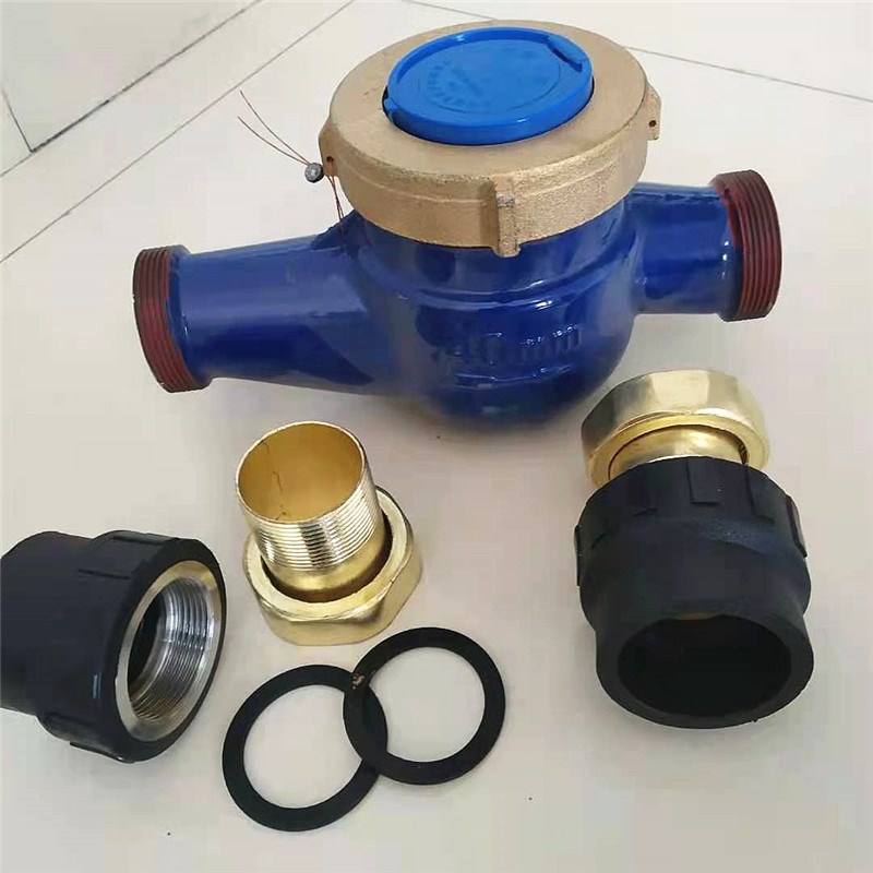 家用ppr63热水表dn50外丝poe40螺纹冷水表pvc63活接水表pvc50