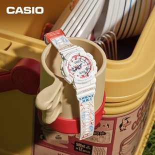 Casio卡西欧女表40周年联名款时尚学生运动防水防震手表BA-110