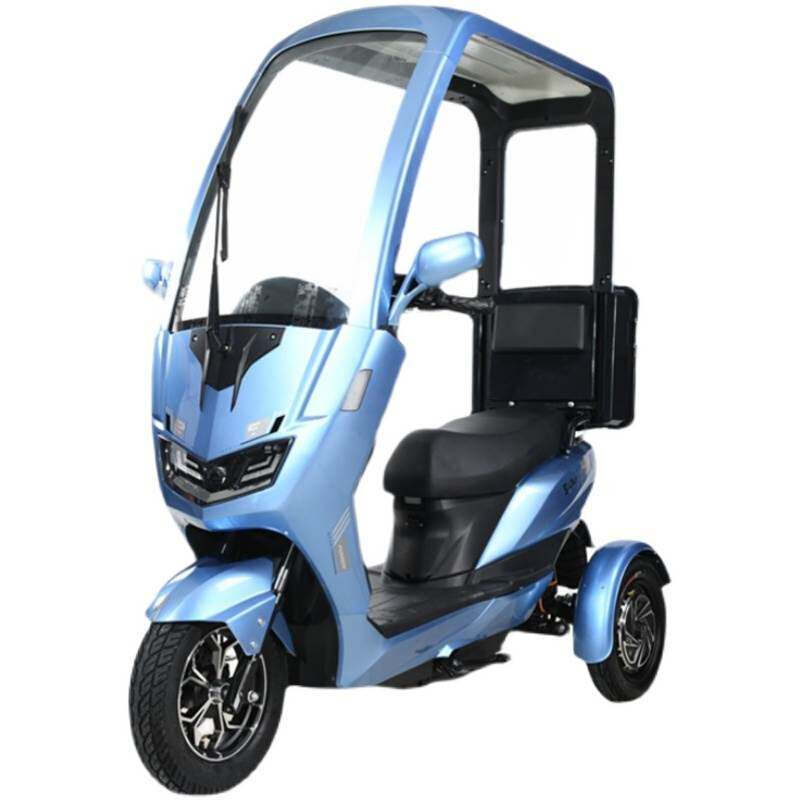 三辉新款电动三轮车不倒翁接送孩子带棚外卖电动车成人三轮代步车