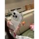 KEWU日韩古早轻松熊挂件适用iPhone16promax透明猫耳朵手机壳苹果15plus保护套14pm熊哥13熊妹12软11高级防摔