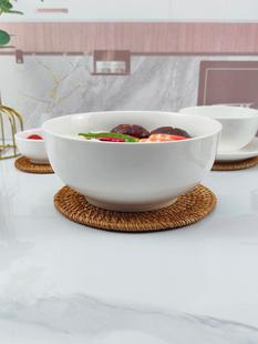 景德镇面碗8寸大碗汤面碗吃面碗家用釉下彩7英寸面条碗白瓷6寸碗