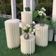 纸质折柱甜品台婚礼罗马柱路引迎宾区布置橱窗折纸圆柱变形花柱