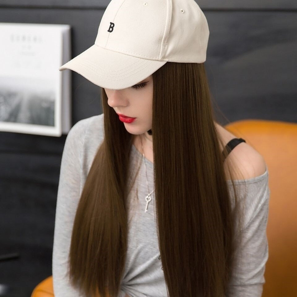 韩版假发帽子2021年爆款女秋冬哑光长发长直发自然网红时尚全头套