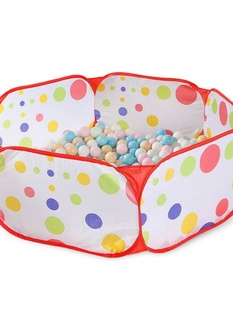 可折叠海洋球池儿童帐篷游戏池儿童彩色球圆点围栏室内收纳球池