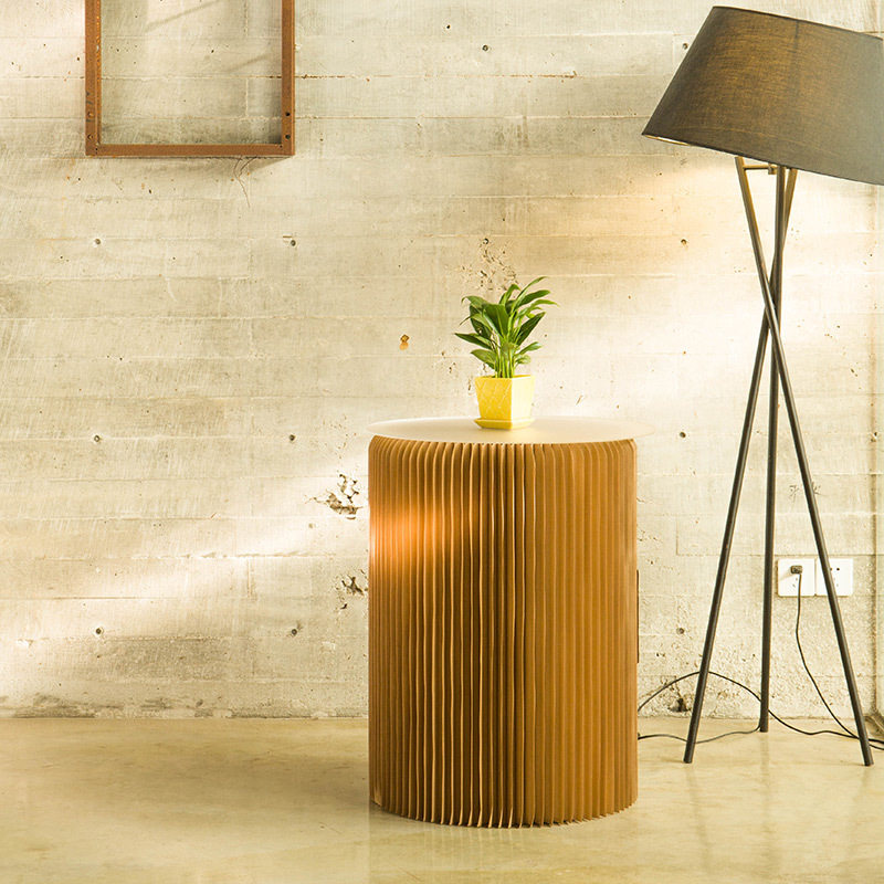 (今日10折)十八纸茶几边几可折叠圆桌 客厅休闲家具咖啡厅极简桌子创