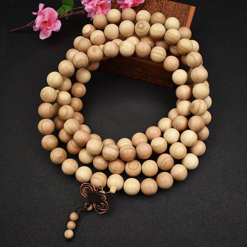 佛珠108颗念经女桃木佛珠念珠108颗男士修行女款手串男和尚盘玩手