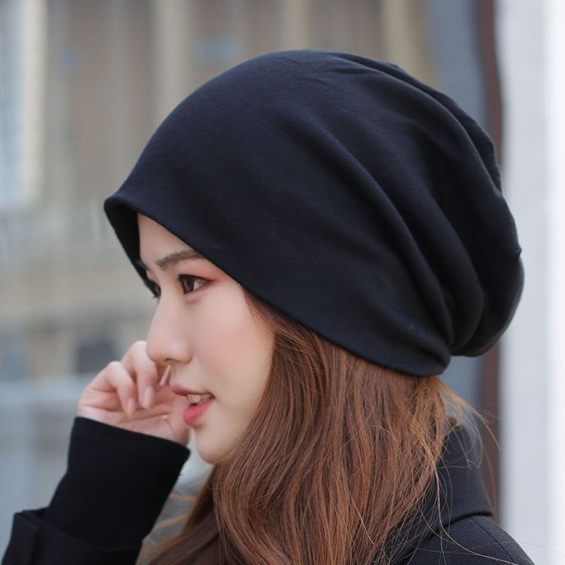 男女通用秋季韩版棉质头巾帽女帽堆堆帽套头包头光头帽孕妇帽情侣