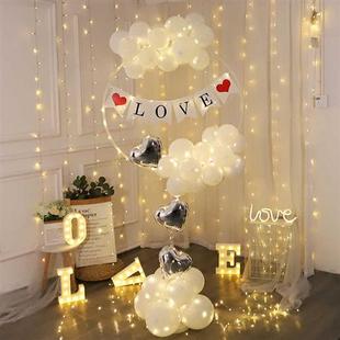求婚告白浪漫装饰气球立柱惊喜氛围婚礼表白场景室内室外布置道具