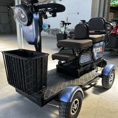 小巴士电动四轮车老年人残疾人助残电动车代步车可进电梯c5双人