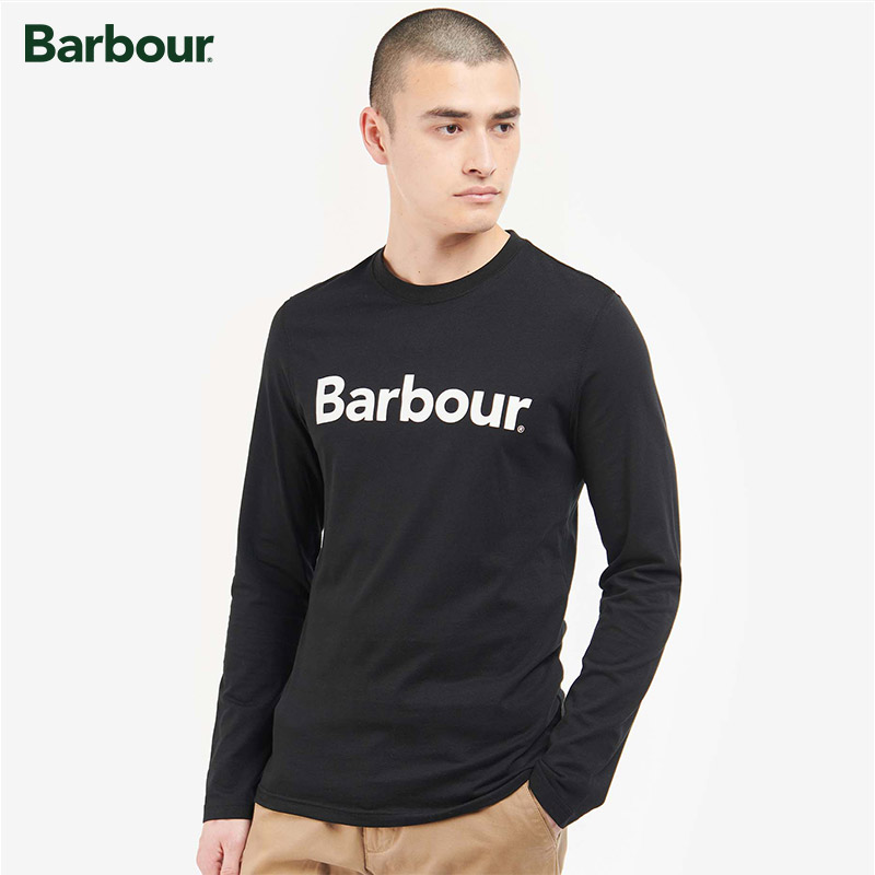 Barbour SL亚洲版男士秋冬纯棉Logo长袖T恤