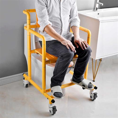 老年人洗澡专用椅带轮子淋浴椅瘫痪孕妇坐便椅子残疾人浴室扶手椅