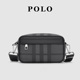 Polo新款潮牌单肩包男时尚百搭防泼水挎包商务格纹斜挎包男士包包