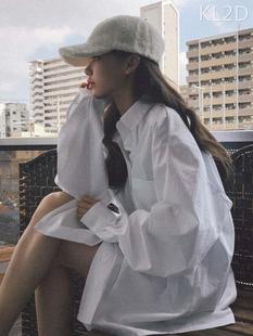 女士白色衬衫女秋冬内搭打底冷淡系高级感上衣设计感小众衬衣外套